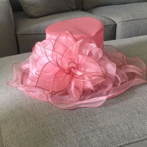 Pink derby hat